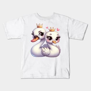 Pair of Swans Kids T-Shirt